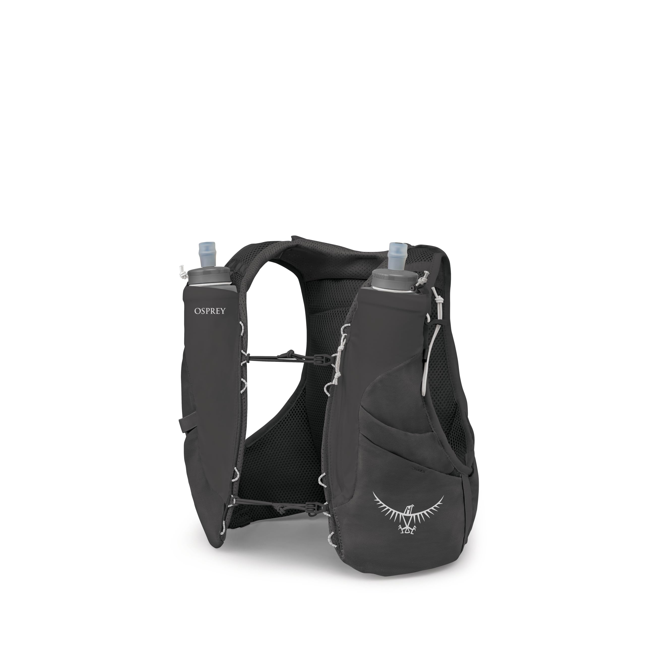 Osprey Dyna 6L Womens Running Hydration Vest with Hydraulics Soft Flasks - Adjustable Water Pack with Pockets, Black, Medium