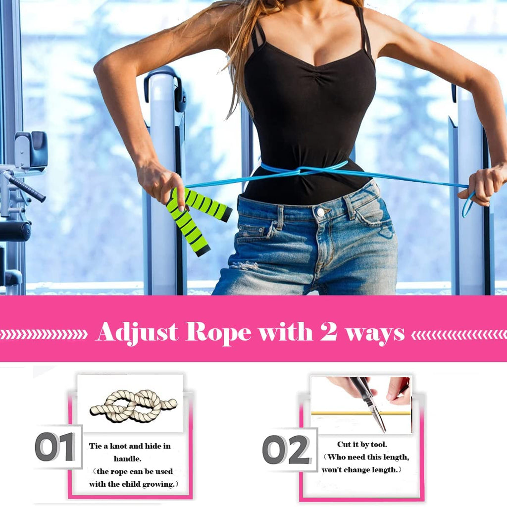 Ponydash Jump Rope, Jump Ropes For Kids, 2 Pack Kids Jump Rope Lightweight &Adjustable &Durable Jumping Rope For Fitness-Speed J