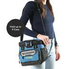 Titan by Arctic Zone 9 Can Zipperless Soft Cooler with HardBody Liner, Marine Blue