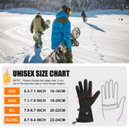 Upgraded Heated Glove Liners For Men Women, Rechargeable Electric Battery Heated Gloves Windproof Winter Glove Liners Thin Glove