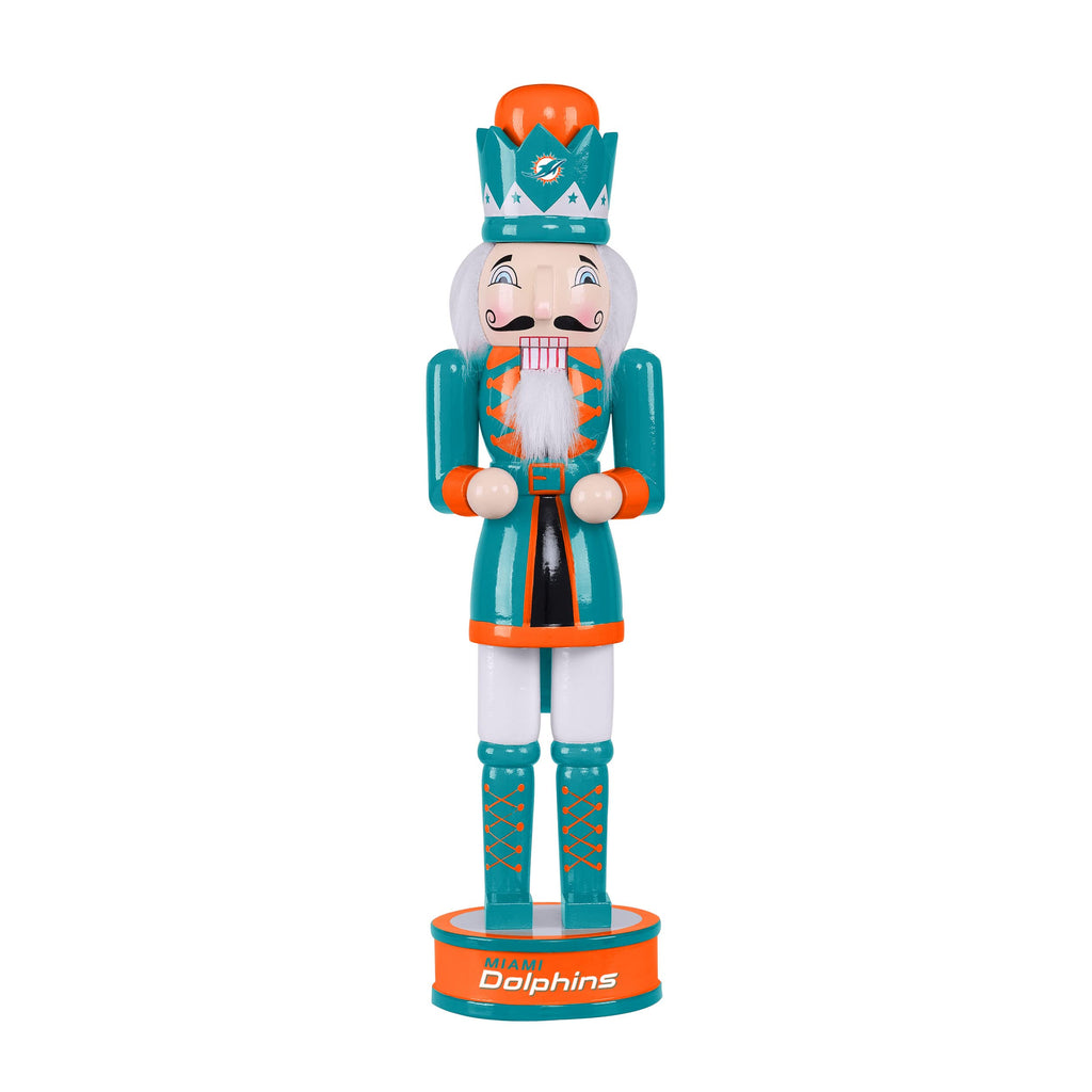FOCO NFL Miami Dolphins Team Logo 14 Holiday NutcrackerTeam Logo 14 Holiday Nutcracker, Version 2, One Size