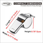 Ambitionjump Whistle For Coaches, Metal Whistles For Adults With Lanyard, Loud Sport Whistle For Referee Teacher Police Soccer G