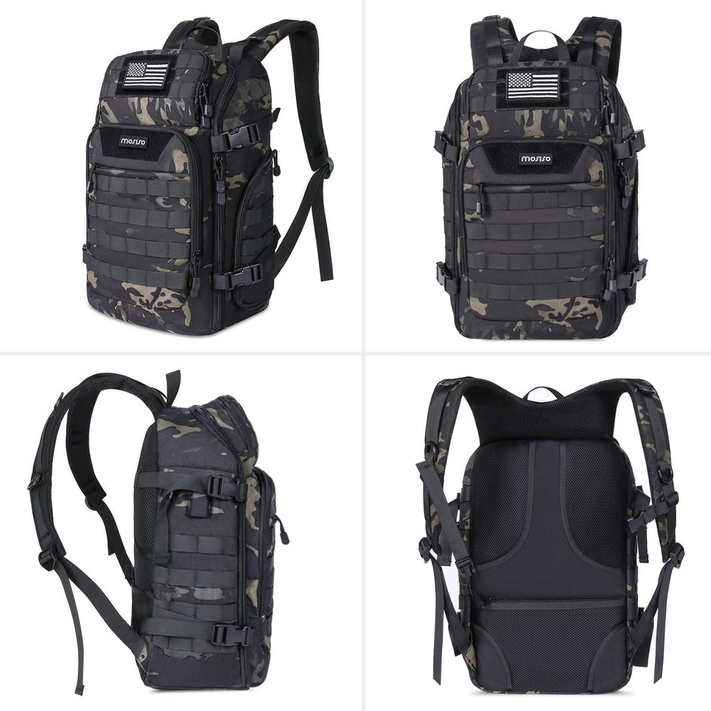 Mosiso 30L Tactical Backpack, Military Daypack 3 Day Assault Rucksack Outdoor Hiking Hunting Fishing Camping Training Shoulder B