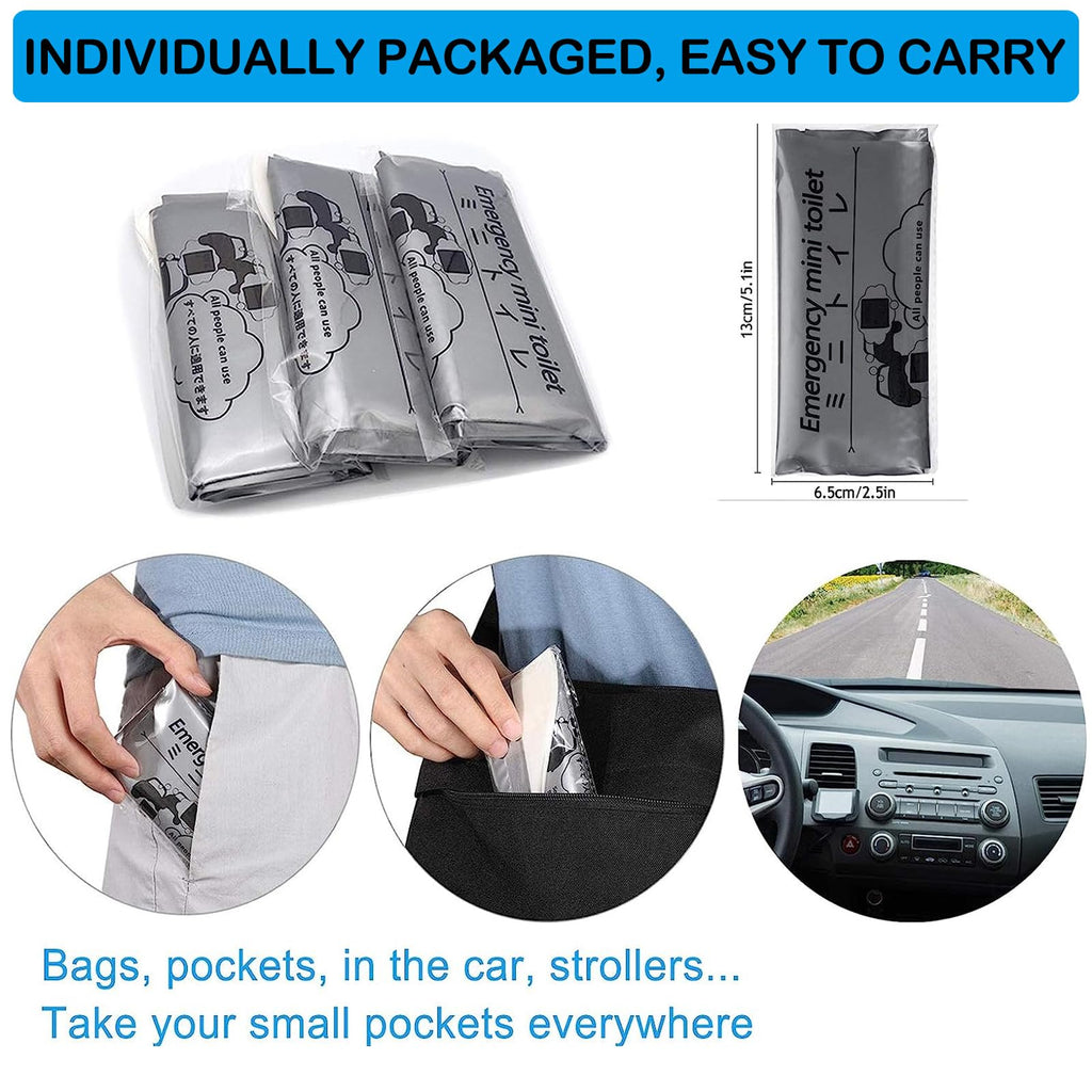 Moodooy Disposable Urinal Bags, 20 Pack Emergency Urine Bags, Portable Camping Pee Bags, Travel Pee Bags, Traffic Jam Emergency