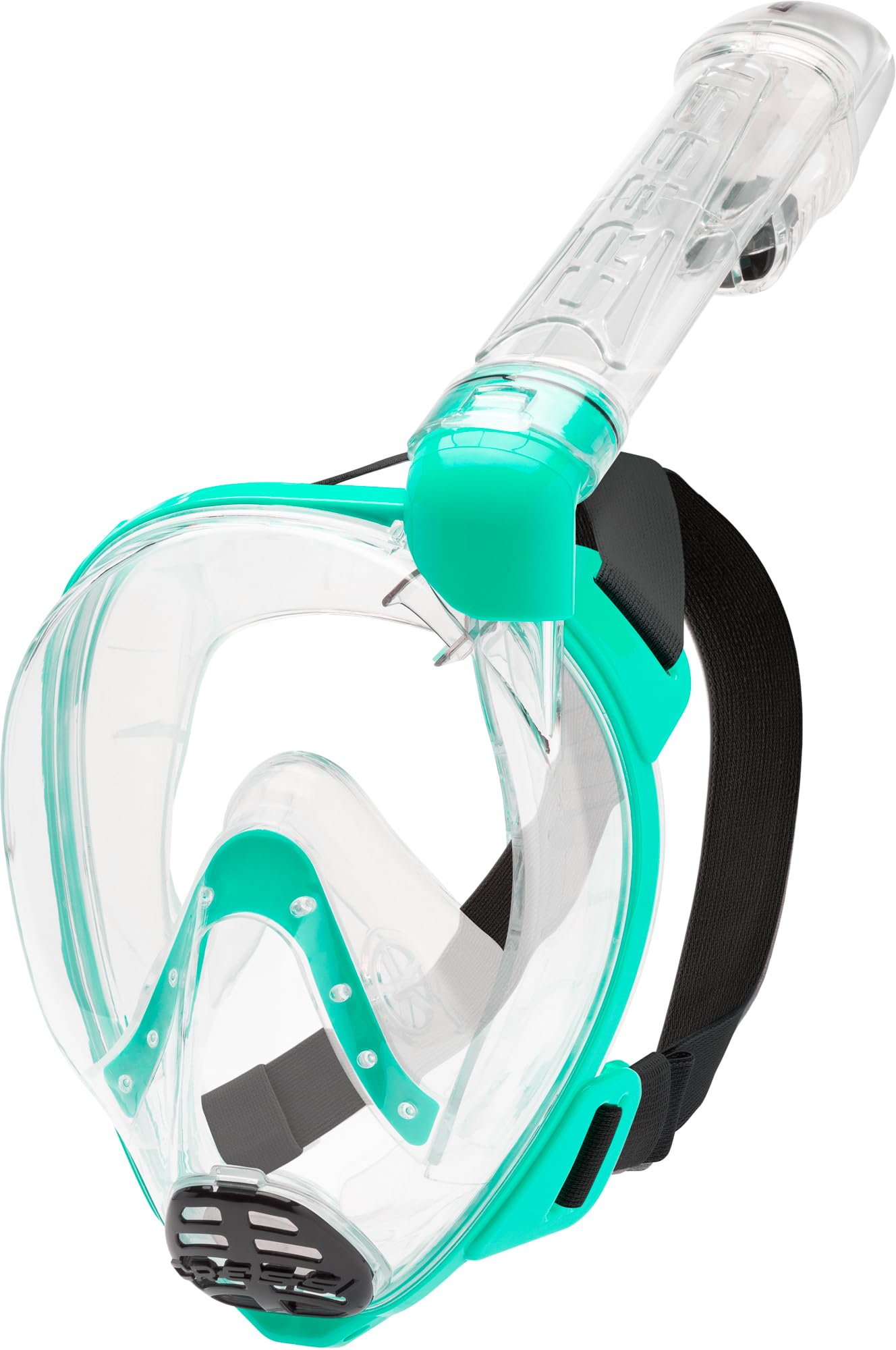 Cressi Baron Full Face Masks, Clear/Aqua Green, S/M