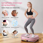 Curved Vibration Plate Exercise Machine, Vibrating Plate 400 Lbs Capacity With 9 Auto Modes And 120 Adjustable Speeds, Large Led