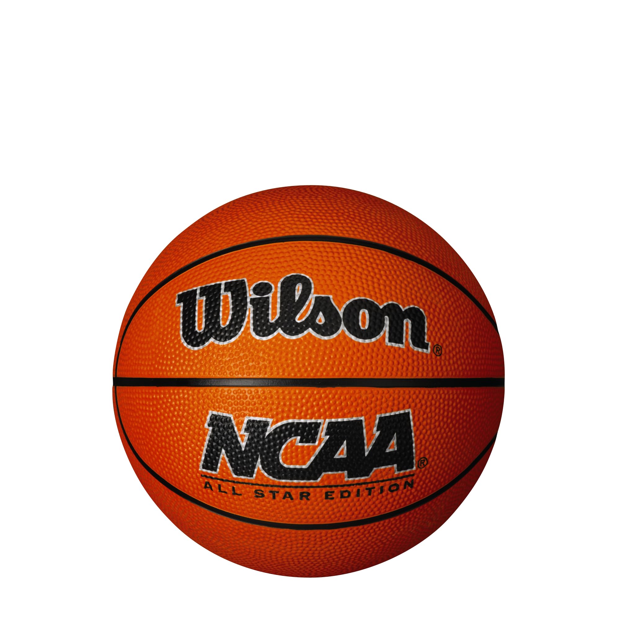 WILSON NCAA Mini Rubber Basketball, Orange/Navy