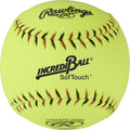 Rawlings | Incredi-Ball Yellow Softstitch Softballs | 11 & 12 Options | Cloth & Synthetic Leather Cover Options | 12 Count