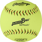 Rawlings | Incredi-Ball Yellow Softstitch Softballs | 11 & 12 Options | Cloth & Synthetic Leather Cover Options | 12 Count