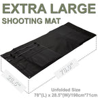 Deyace Shooting Mats Prone Padded, Extra Large Portable Roll Up Shooting Padded Mat For Range Shooting And Hunting (Black)