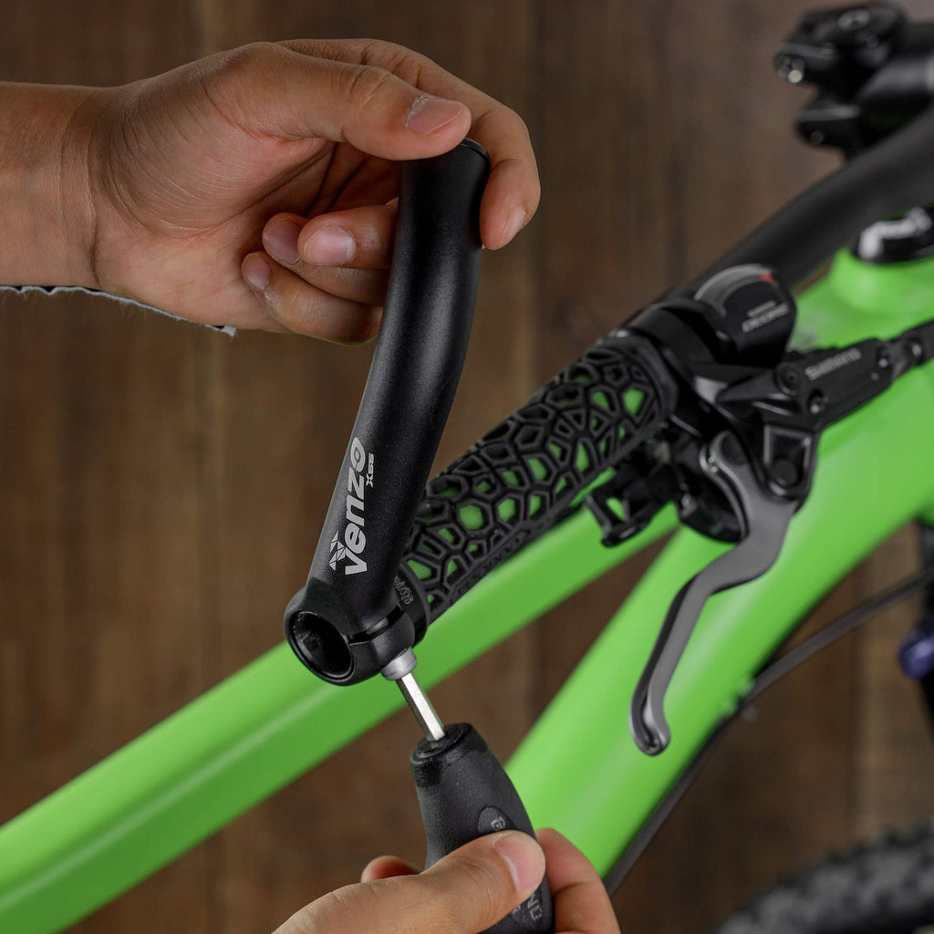 Venzo Bicycle Handlebar Extender For Mountain Hybrid Bike - Compatible With 7/8' 22.2Mm - Flat Bar Ends With Plugs - 150Mm - Erg
