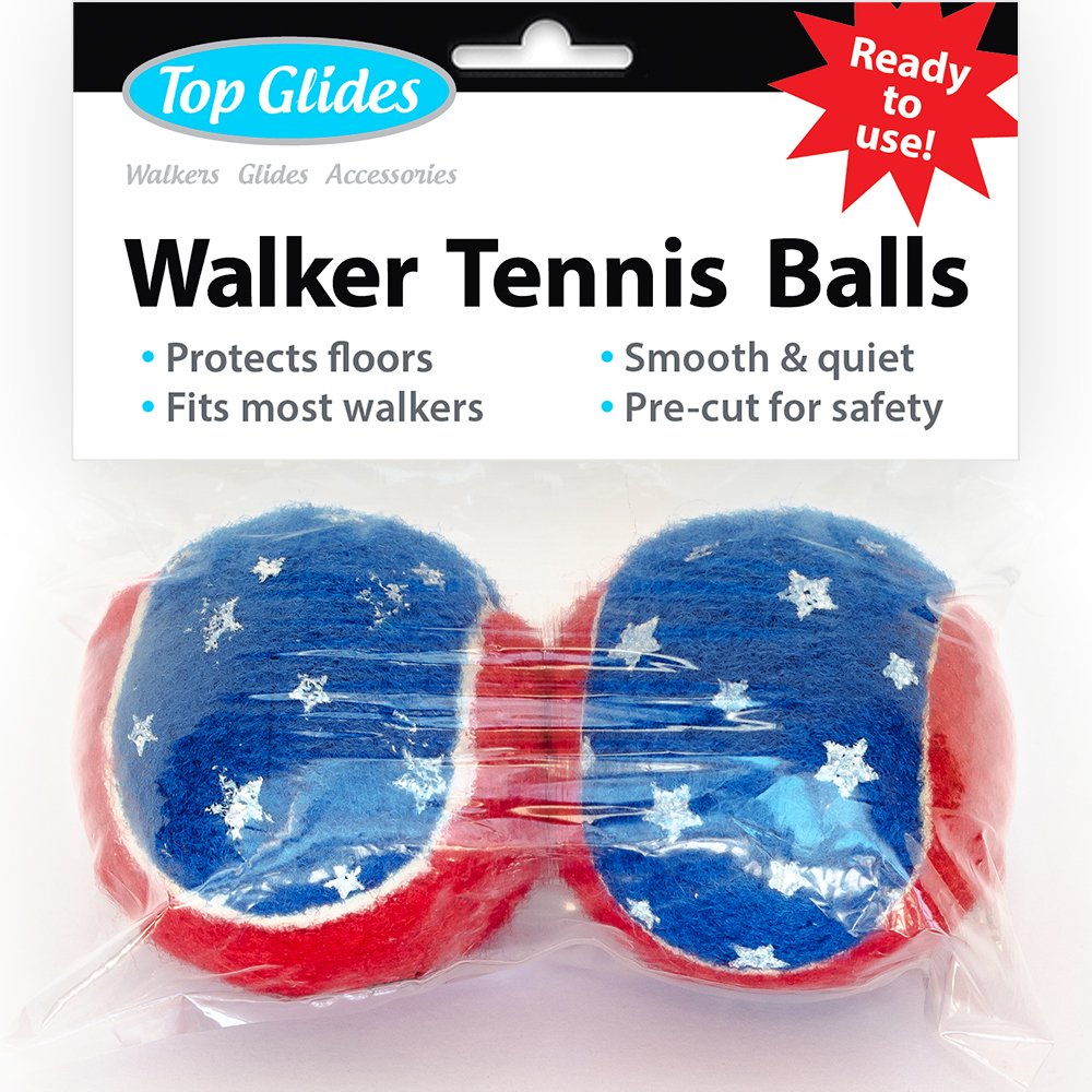 Pre-Cut Walker Glide Balls - 15 Colors & Styles (Patriotic)