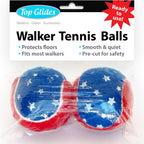 Pre-Cut Walker Glide Balls - 15 Colors & Styles (Patriotic)