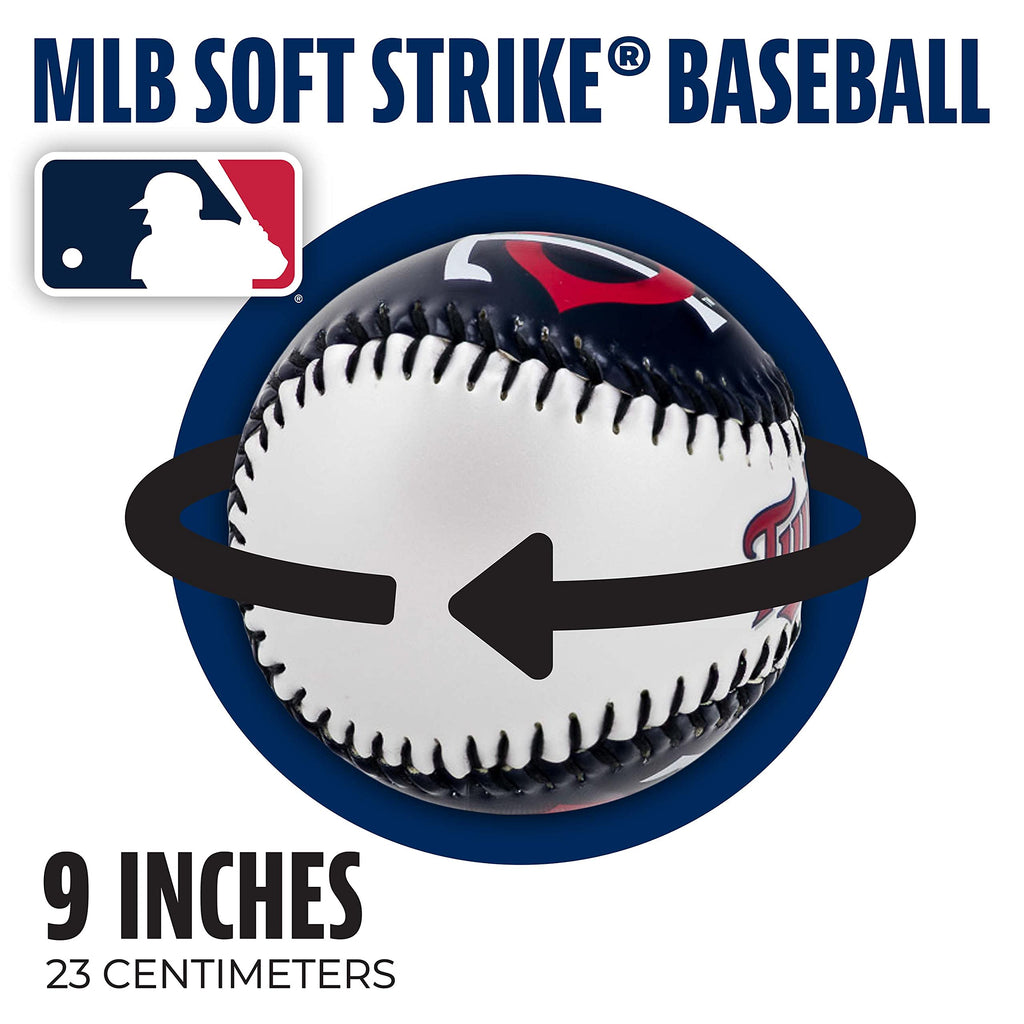 Franklin Sports Minnesota Twins Mlb Team Baseball - Mlb Team Logo Soft Baseballs - Toy Baseball For Kids - Great Decoration For