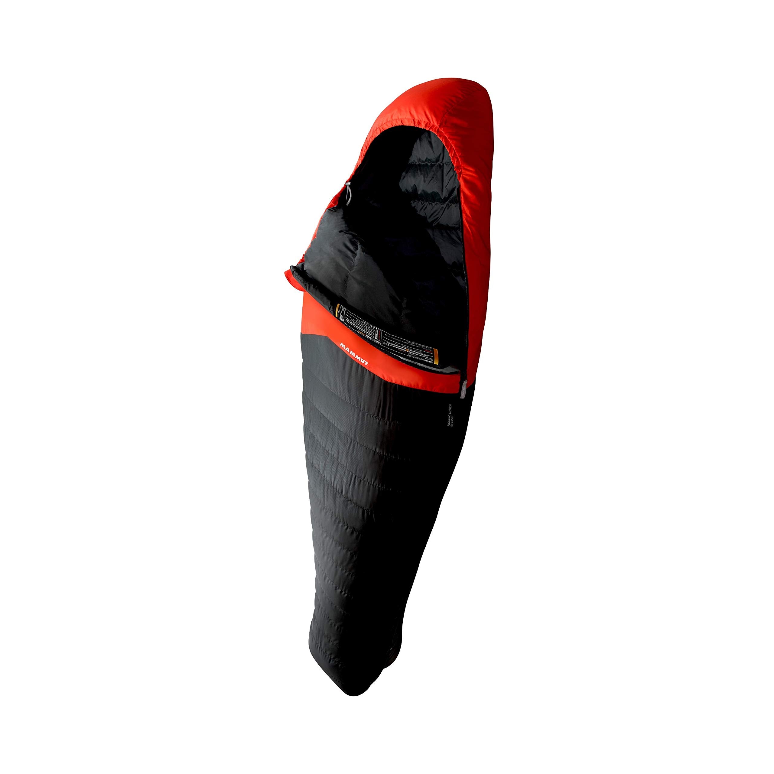 Mammut Nordic Down Spring Sleeping Bag - Graphite/Fire 195Cm Left Zip
