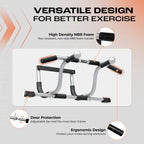 Yes4All Heavy Duty Steel Elevated Door Pull Up Bar, Adjustable Pull Up Bar For Doorway Of 24 To 36 Inch, Multi-Grip For Differen