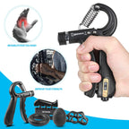 Niyikow Grip Strength Trainer Kit (5 Pack), Counting Grip Strength, Adjustable Hand Grip Strengthener, Finger Trainer, Finger St