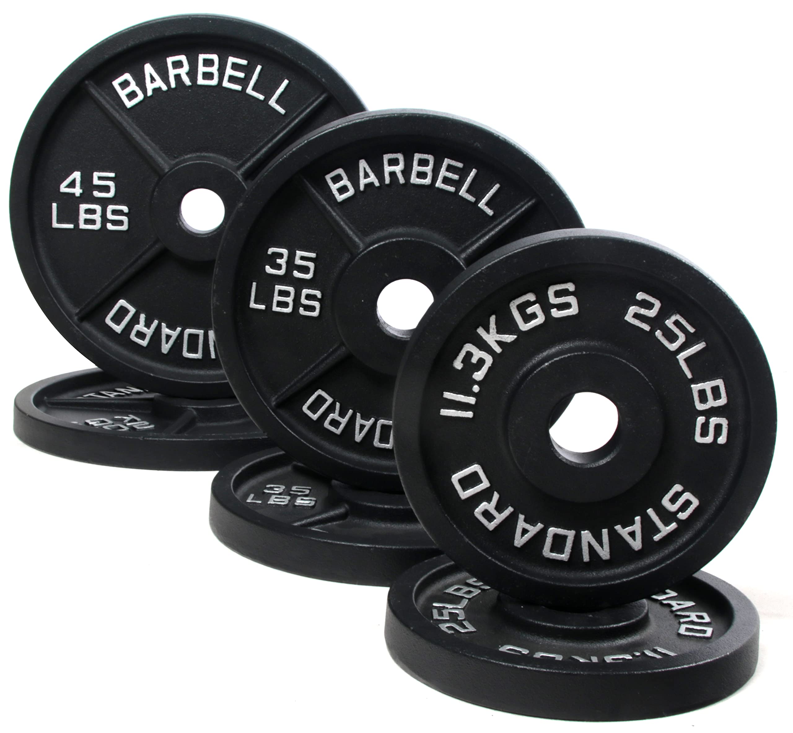 BalanceFrom Cast Iron Olympic 2-Inch Plate Weight Plate for Strength Training and Weightlifting, Multiple Packages 2INSTD-210SET