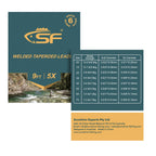 Sf Welded Tapered Leader Fly Fishing With Loop Nylon 9Ft Fishing Leader (6X 6 Pack)