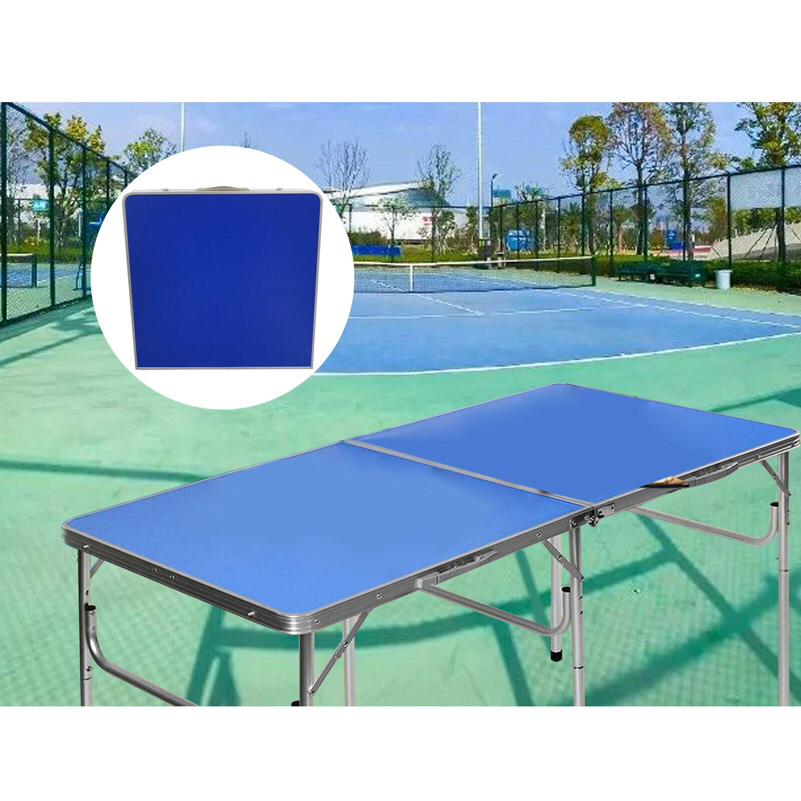 Table Tennis Table,Portable Foldable Table Indoor Outdoor Game With Balls And Net,Easy Assembly,For Home Office Family