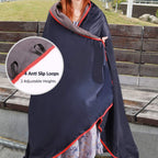 Redcamp Large Waterproof Stadium Blanket For Cold Weather, Soft Warm Fleece Camping Blanket Windproof For Outdoor Sports, Dark B