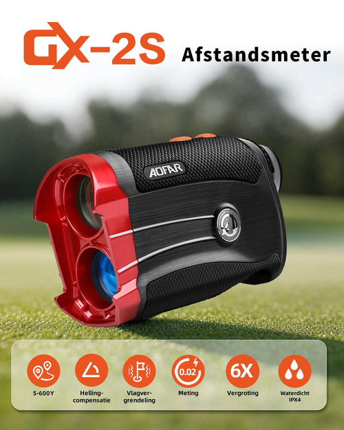 Aofar Gx-2S Golf Rangefinder Slope On/Off, Flag-Lock With Vibration, 600 Yards Range Finder, 6X 25Mm Waterproof, Carrying Case,