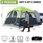 Unp Suv Tent For Camping, 6-Person Car Camping, Suv Tailgate Tent For Outdoor, Easy Set Up With Rainfly 10'X9'X78In(H) (Green)