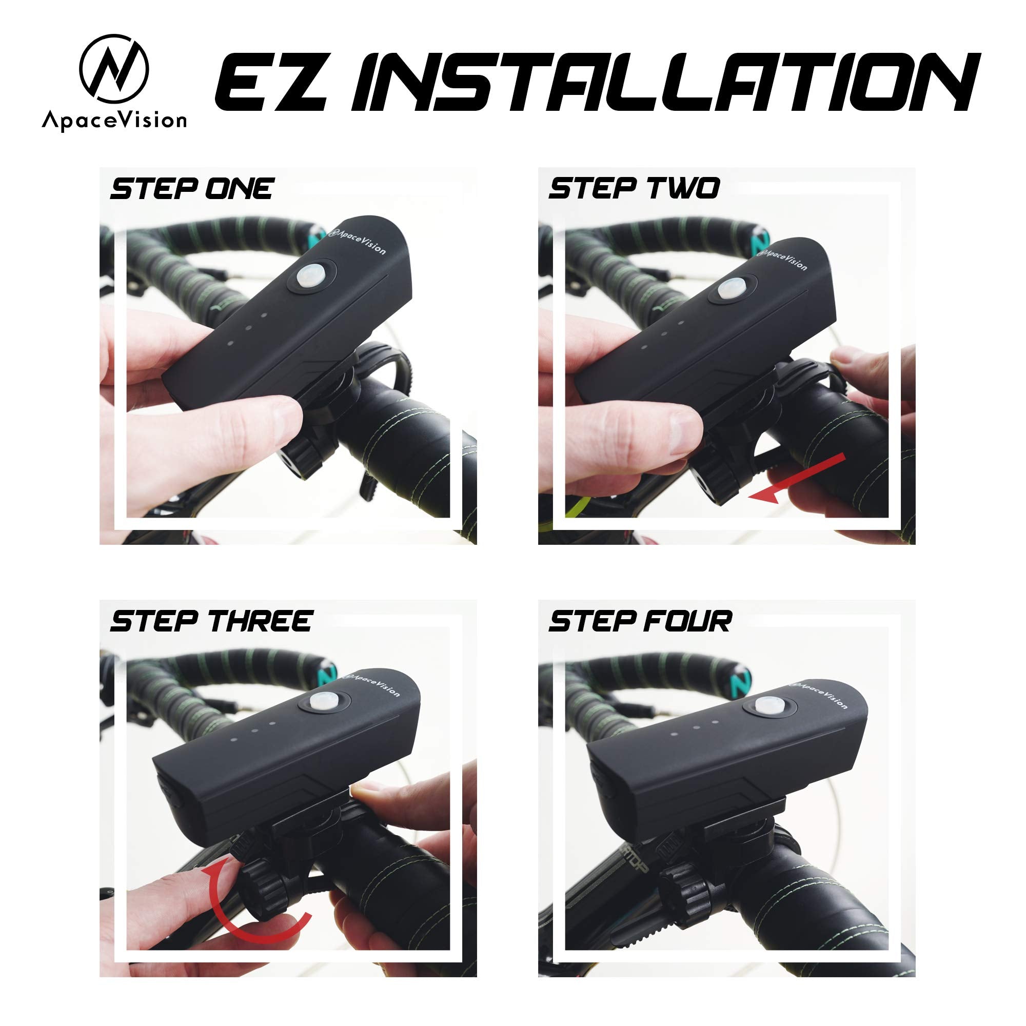 500 Lumens Bike Light Set Usb Rechargeable - Powerful Bicycle Headlight & Led Tail Light Combo - Super Bright Ipx5 Waterproof Mt