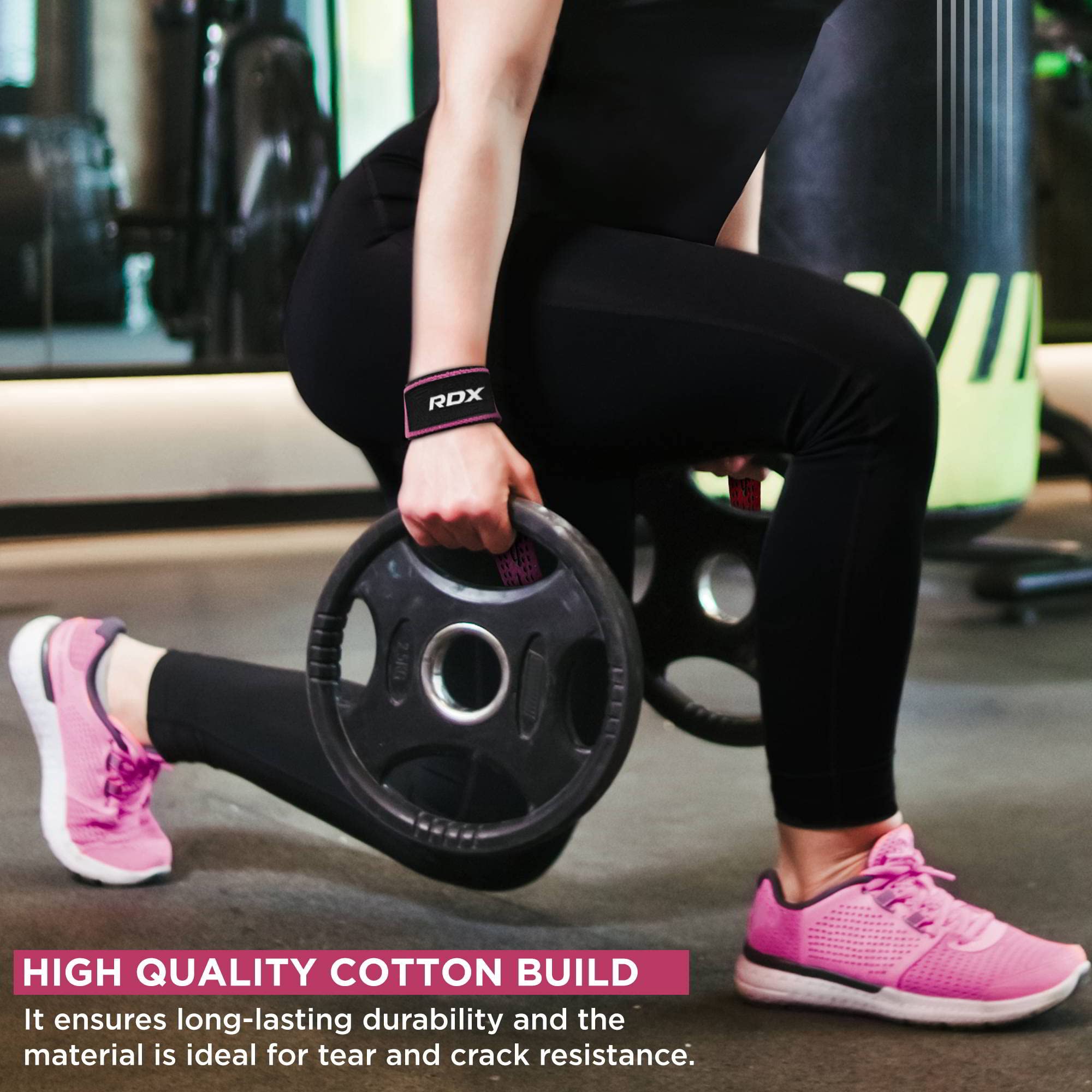 Rdx Weightlifting Straps, 5Mm Neoprene Padded Anti Slip 60Cm Hand Bar Support Grips,Wrist Strap For Strength Training Equipment