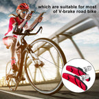 Bike Brake Pads Set, Alritz 6Pcs Road Mountain Bicycle V-Brake Blocks Shoes With Hex Nut And Shims, No Noise No Skid, 70Mm, For