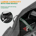 Darekuku Soft Sided Golf Travel Bag For Airlines With Wheels, Foldable Golf Club Travel Cover With Support Rod For Extra Protect