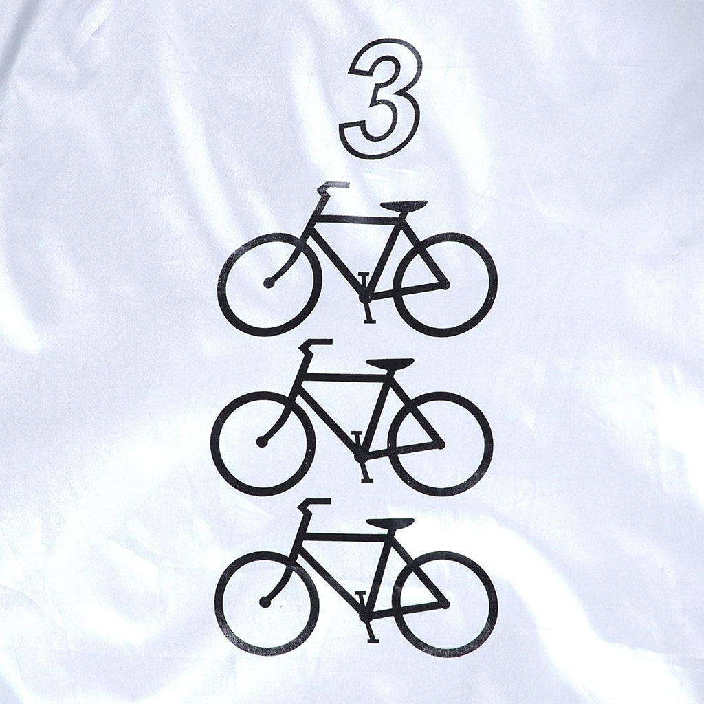 Maveek Bicycle Cover For 3 Bikes Waterproof Outdoor Storage Cycle Protection Uv Rain Snow Proof Tarp Tent Shed For Bikes All Wea