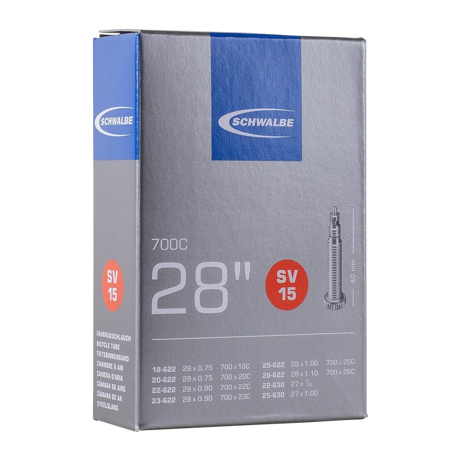 Schwalbe 700X18/28 Sv15 Tube - 40Mm Presta Valve
