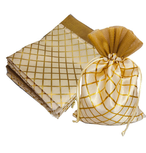 3A FEATURETAIL 13CM X 18CM Small Drawstring Bags Pouches Potli for Gift Wedding Jewelry Packaging Bridal Party Favors for Women 