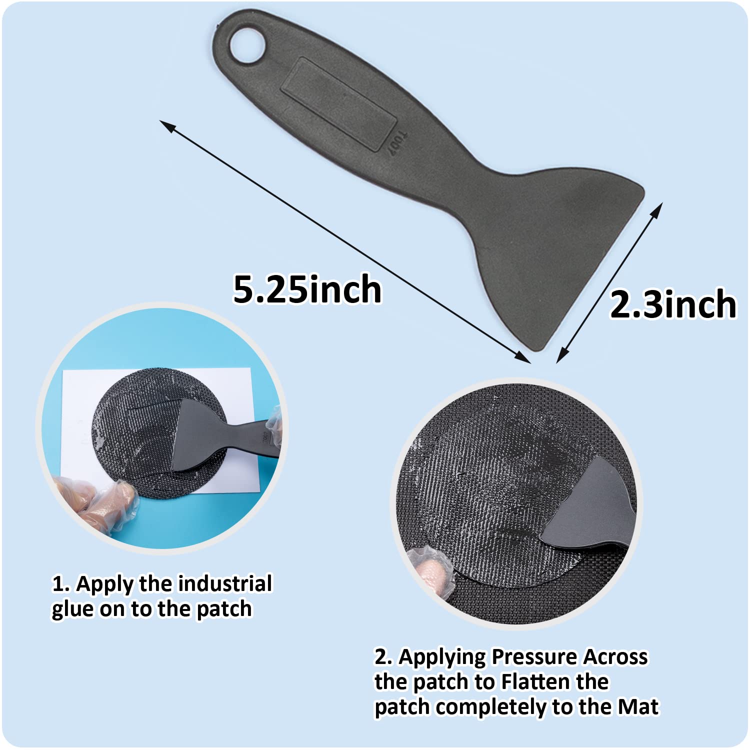 Ifeolo Trampoline Patch Repair Kit 4 Inch Circle On Patches  Repair Trampoline Mat Tear Or Hole In A Trampoline Mat - Pack Of 2