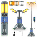 Camping Lights, Rechargeable Telescopic Camping Lights with Stand,12,000mAh Camping Lanterns & Lights with RGB, Magnetic Base, P
