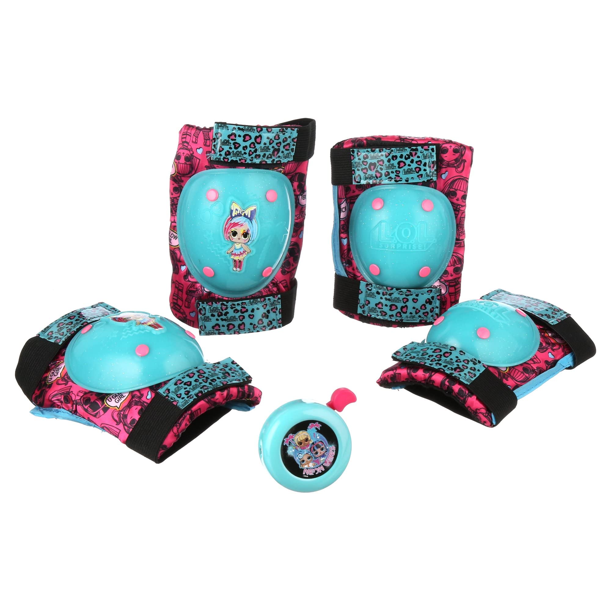Lol Surprise Signature Series Protective Knee Pads & Elbow Pads For Kids Bike, For Ages 3+, Pink
