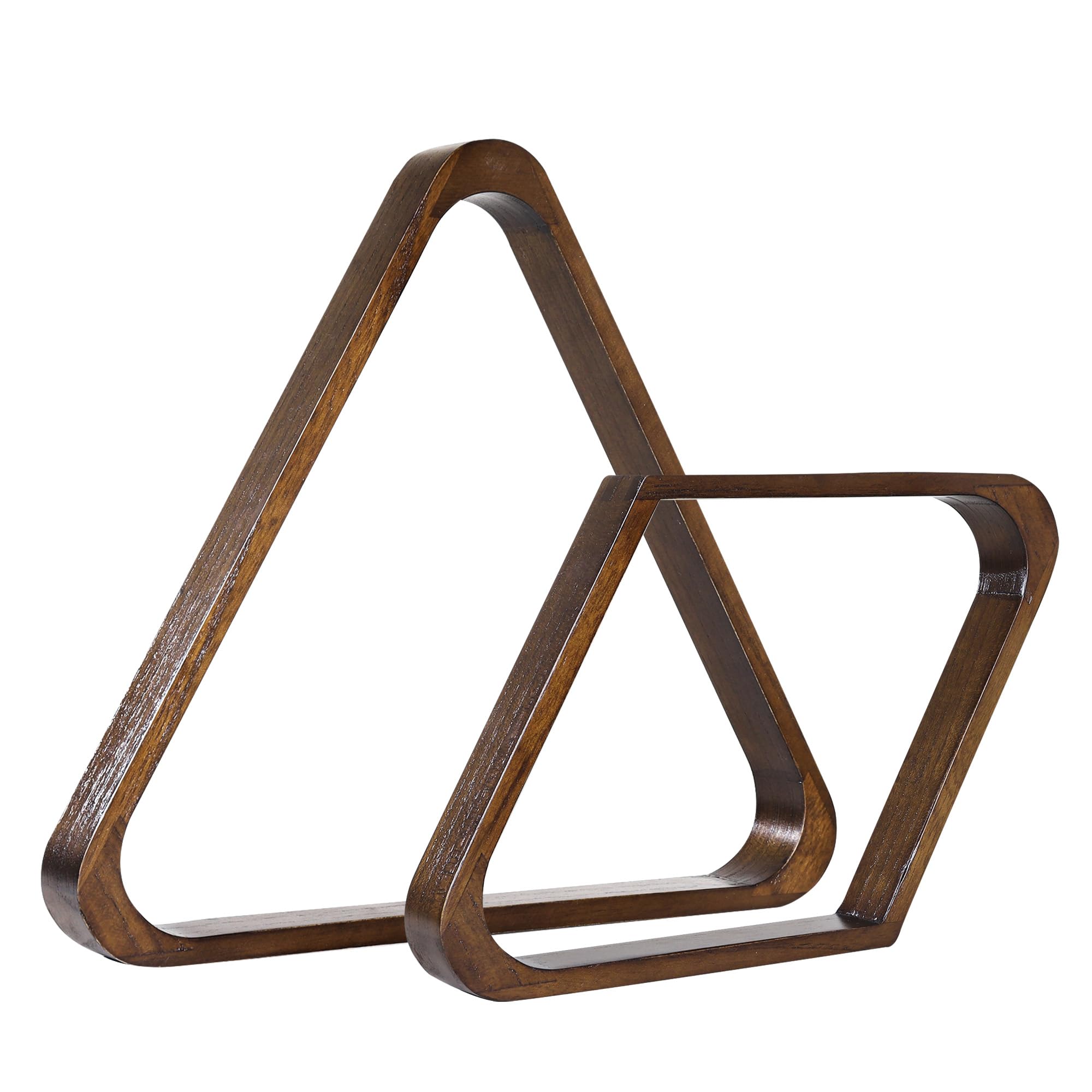 GSE Games & Sports Expert Solid Wood Billiard 8-Ball Triangle or 9-Ball Diamond Pool Ball Racks for 2-1/4 Pool Balls (Espresso T
