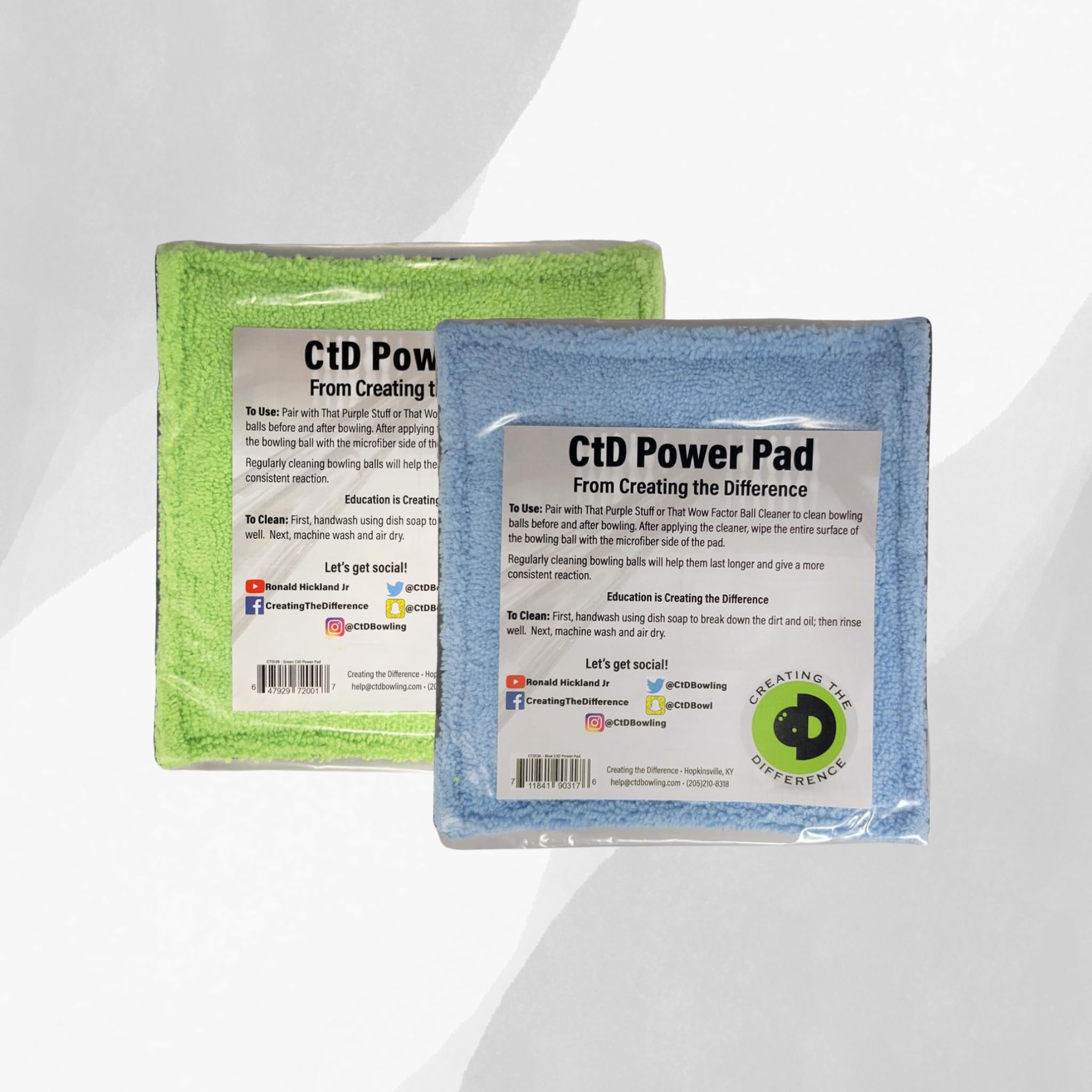 Ctd Power Pad  Microfiber Bowling Ball Cleaning Towel  Bowling Ball Cleaner  Removes Dirt & Oil  Bowling Supplies & Accessories