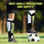 Rawxy Football Soccer Shin Guards With Exceptional Flexible Soft Light Weight - Great For Boys Girls Junior Youth(Neo Lemon,L)
