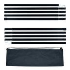 Batdiyow Adjustable Tent Poles Steel Rods For Tarp Canopy Camping Replacement Set Of 2 (Black)