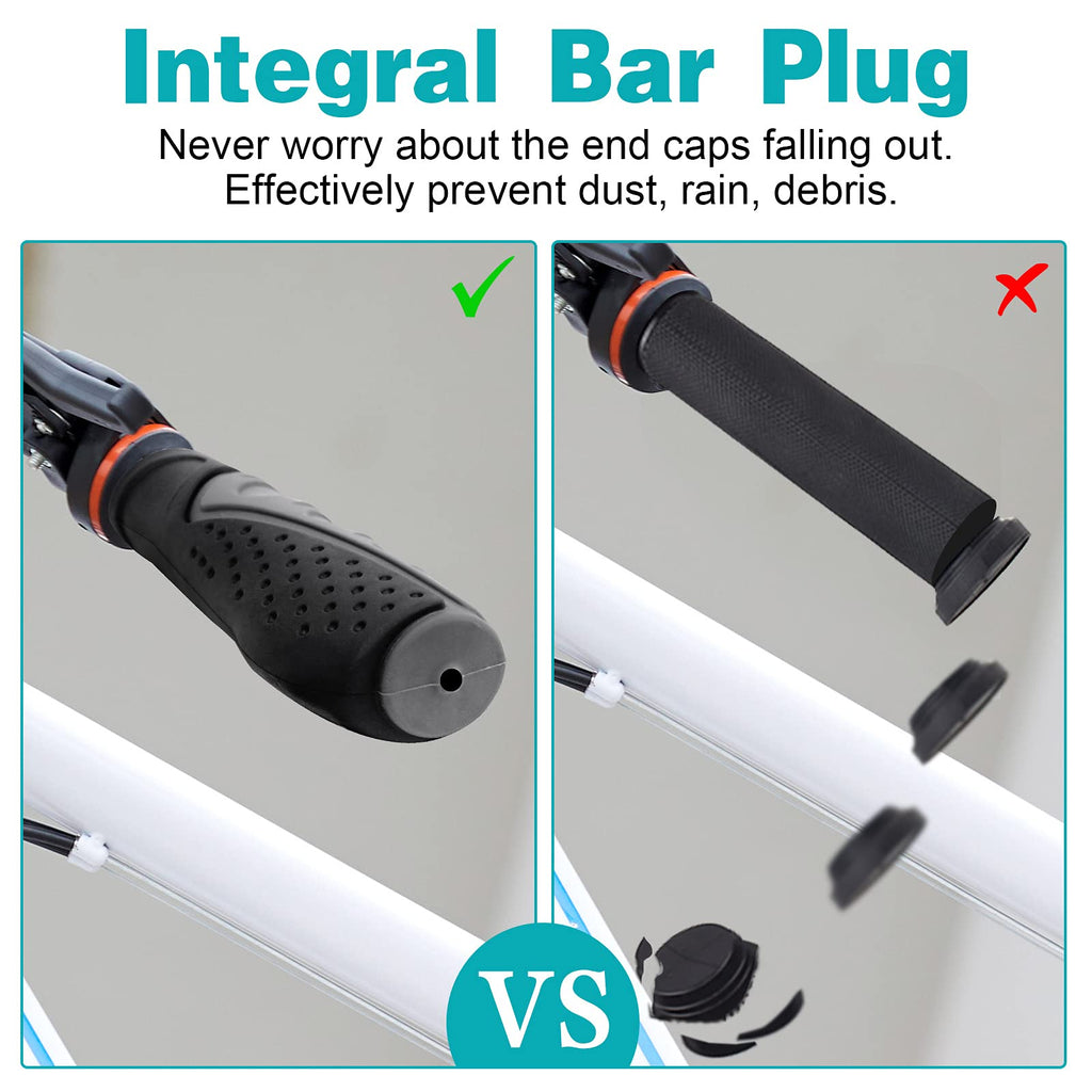 Trelc Antislip Bicycle Handlebars Grips Protector For Bicycle/ Mountain Bike/ Road Bike/ Folding Bike (Black+Grey)