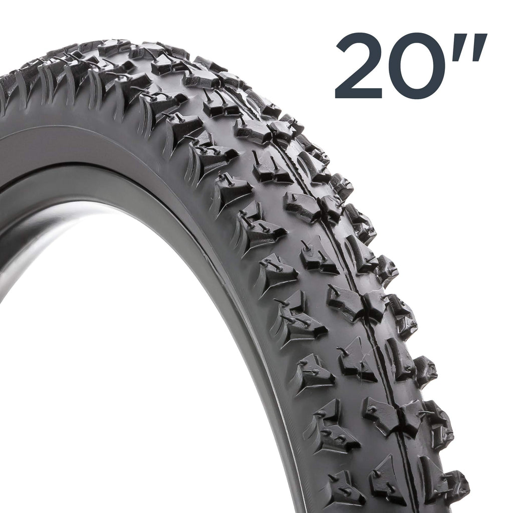 Schwinn Replacement Bike Tire, Mountain Bike, High Traction Tread, 20 X 1.95-Inch , Black