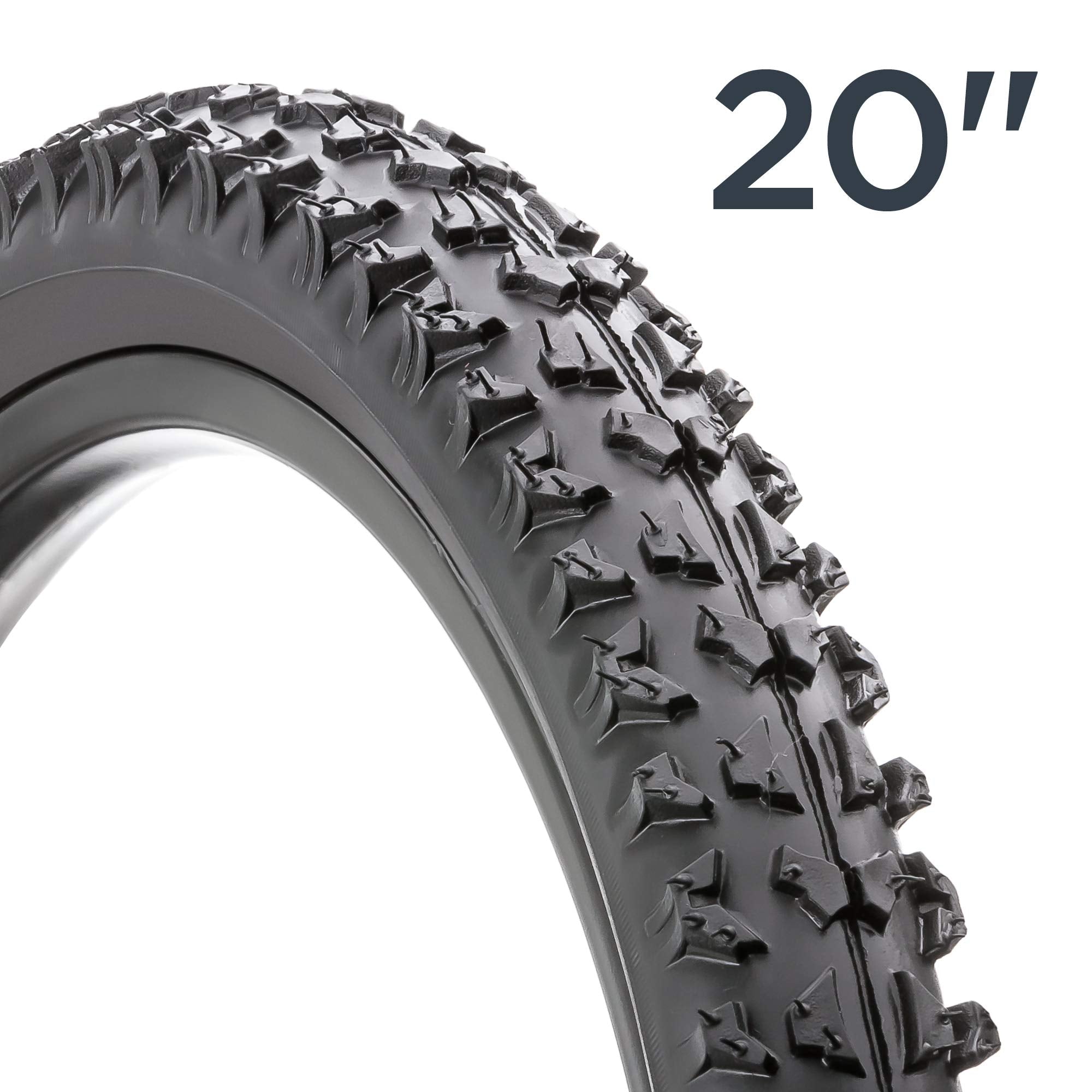 Schwinn Replacement Bike Tire, Mountain Bike, High Traction Tread, 20 X 1.95-Inch , Black