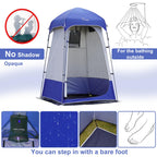 Outdoor Shower Tent Changing Room Privacy Portable Camping Shelters (White Blue)