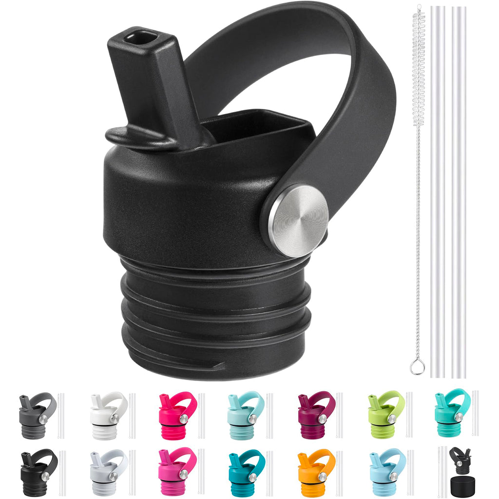 Rregeny Straw Lid Fits Hydro Flask Standard Mouth, 21 24 Oz, Sports Flex Cap Water Bottle Accessories Replacement Top