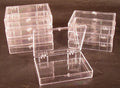 Lot Of 8 Crystal Clear Hinged Plastic Trading Card Storage Boxes (35-Ct) - Made In The U.S.A.