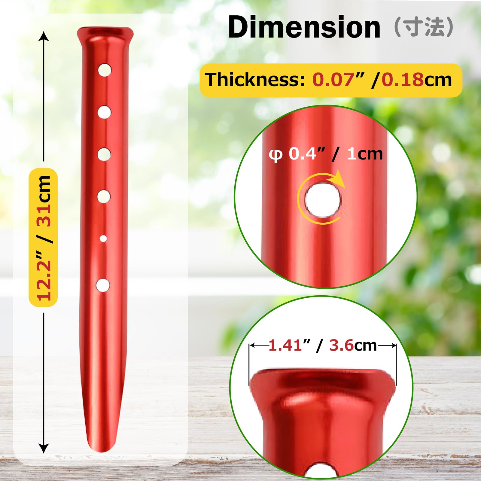 Azarxis Snow Sand Tent Stakes Pegs Aluminum U-Shaped Lightweight Heavy Duty Ground Nails For Beach Shade Canopy Camping Hiking B