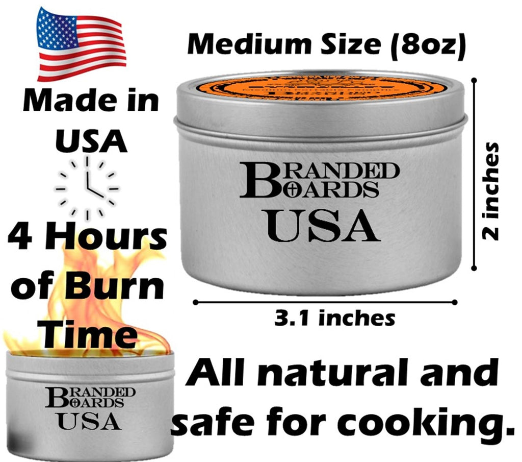 Branded Boards | Made In Usa | Portable Mini Bonfire Campfire In A Can | Reusable & Up To 4 Hours Of Burn Time | Picnics Parties