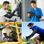 Newbyinn Arm Sleeves For Men Women, Size L - Xl, Uv Sun Protection Sleeve To Cover Tattoo, Cooling Compression Arm Cover